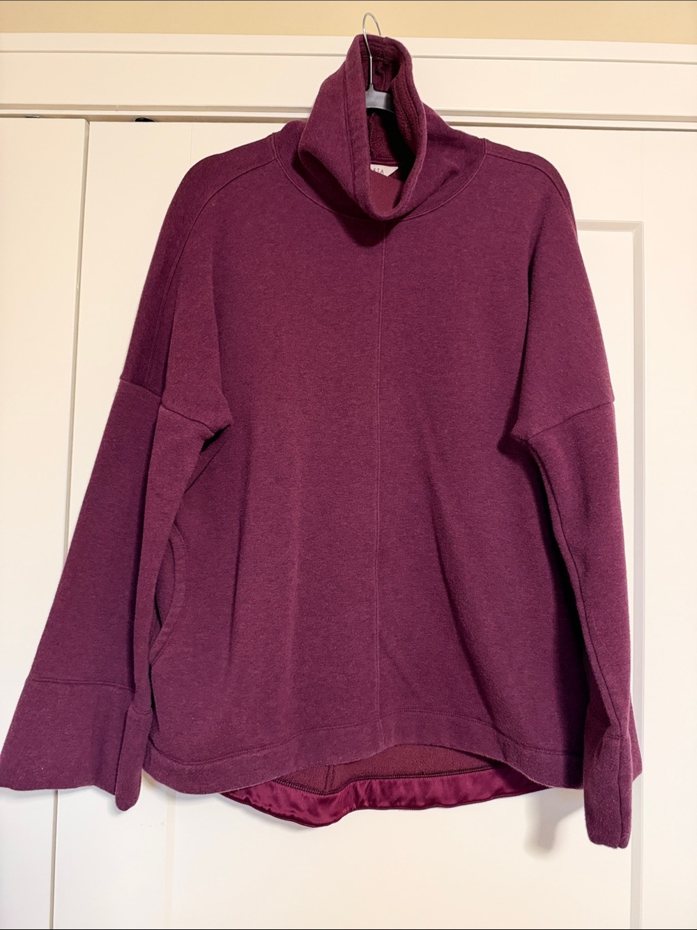 Athleta Plum Cowl-Neck Pullover Sweater